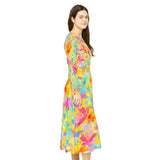Women's Long Sleeve Dance Dress (AOP)