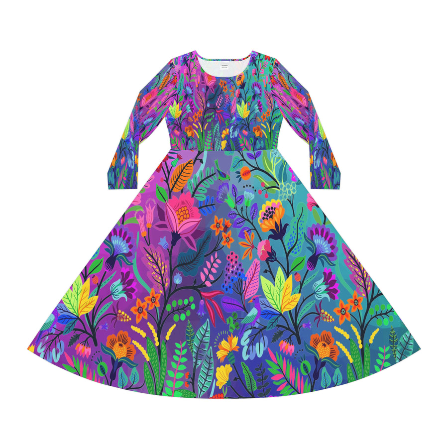 Women's Long Sleeve Dance Dress (AOP)