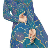 Women's Long Sleeve Dance Dress Custom Art Design