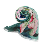 Light Fashion Scarf, Lotus Flower, Custom Print Design