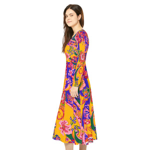 Women's Long Sleeve Dance Dress (AOP)