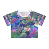 Women's Crop Tee Flower Design