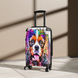 Suitcase Watercolor King Charles Spaniel