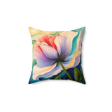 Flower Art Spun Polyester Square Pillow