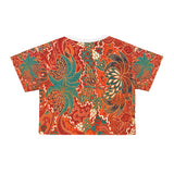 Crop Tee Tropical Sunset Custom Art Design