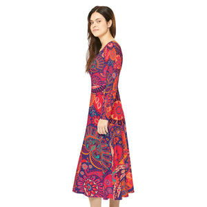 Women's Long Sleeve Dance Dress (AOP)