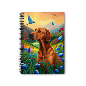 Spiral Notebook - Ruled Line a Rhodesian Ridgeback's Imagination