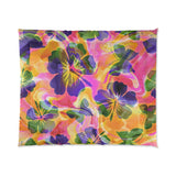 Colorful Watercolor Garden Comforter