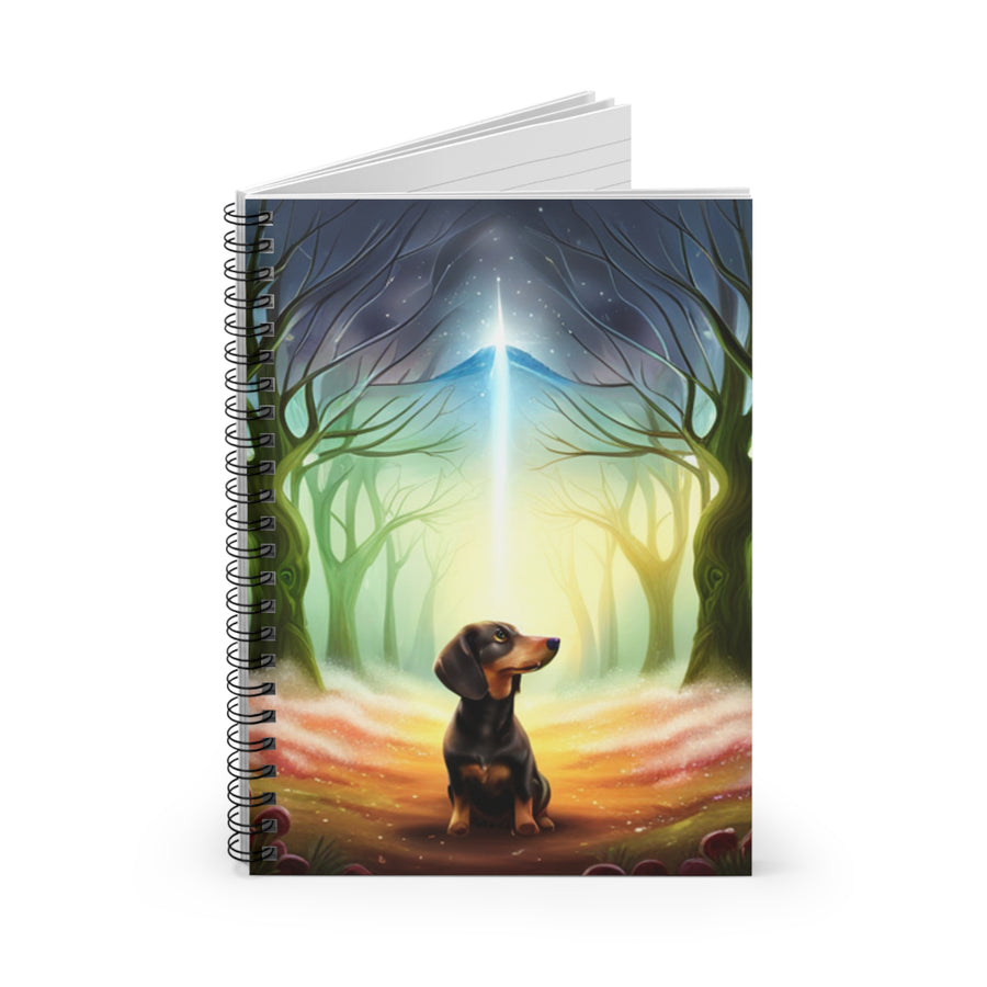 Spiral Notebook - Ruled Line A Dachshund Waiting For Snowfall