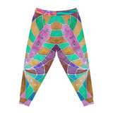 Athletic Joggers Abstract Folk Art