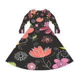 Women's Long Sleeve Dance Dress Folk Art Custom Design
