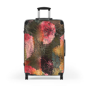Suitcase Custom Flower Art Design