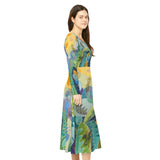Women's Long Sleeve Dance Dress Graphic Nature Art Design
