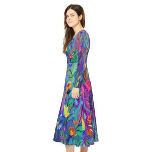 Women's Long Sleeve Dance Dress (AOP)