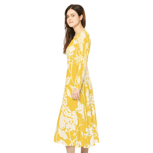 Women's Long Sleeve Dance Dress Art Design