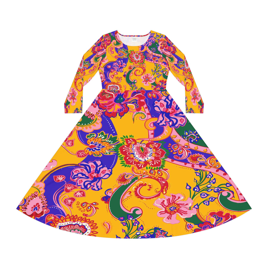 Women's Long Sleeve Dance Dress (AOP)
