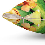 Watercolor Flowers Spun Polyester Square Pillow