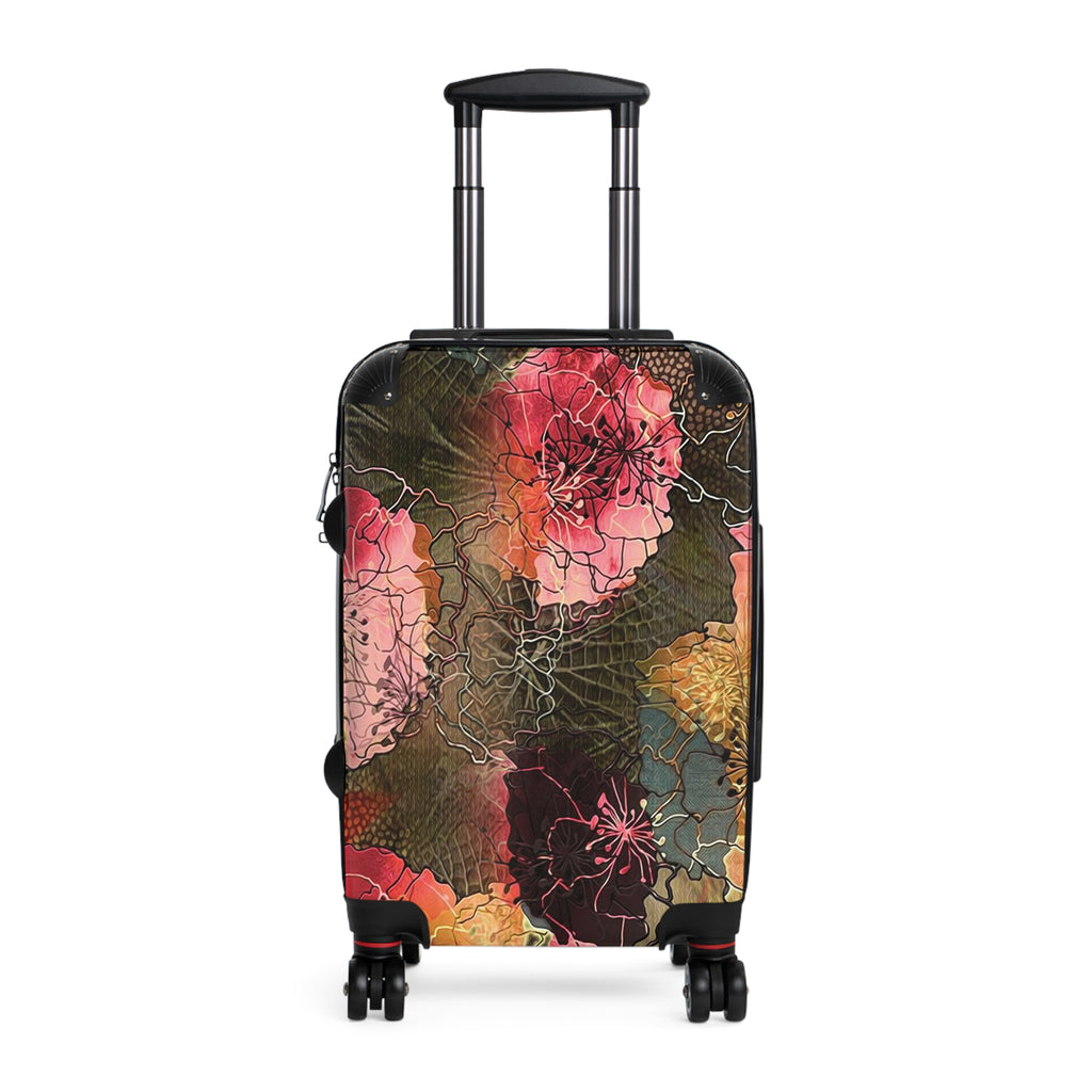 Suitcase Custom Flower Art Design