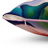 Flower Art Spun Polyester Square Pillow