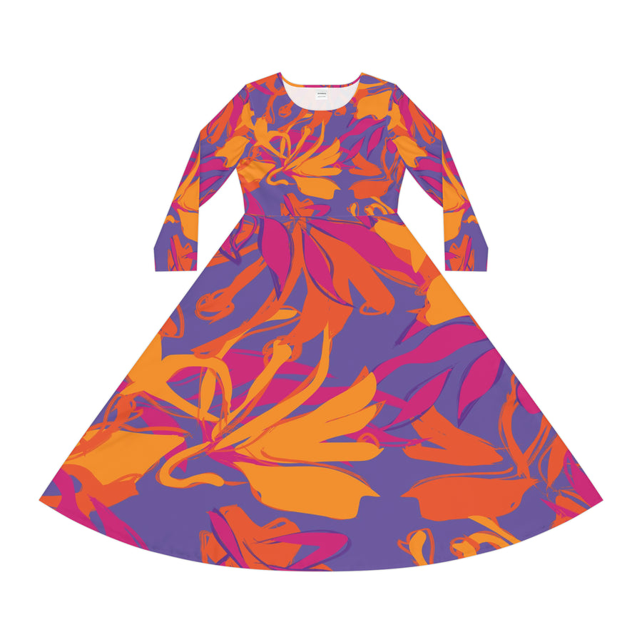 Women's Long Sleeve Dance Dress (AOP)