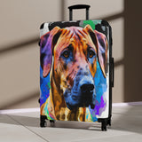 Suitcase Rhodesian Ridgeback Watercolor Art