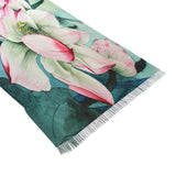 Light Fashion Scarf, Lotus Flower, Custom Print Design