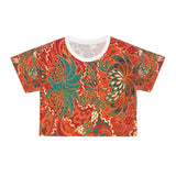 Crop Tee Tropical Sunset Custom Art Design