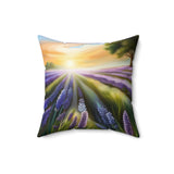 Lavender Flowers Fantasy Painting Pillows in 4 Sizes