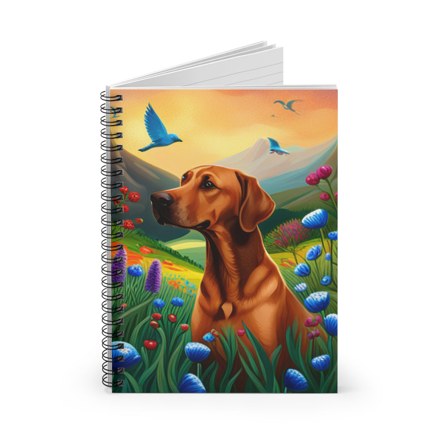 Spiral Notebook - Ruled Line a Rhodesian Ridgeback's Imagination