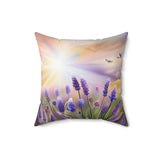 Lavender Flowers Fantasy Painting Pillows in 4 Sizes