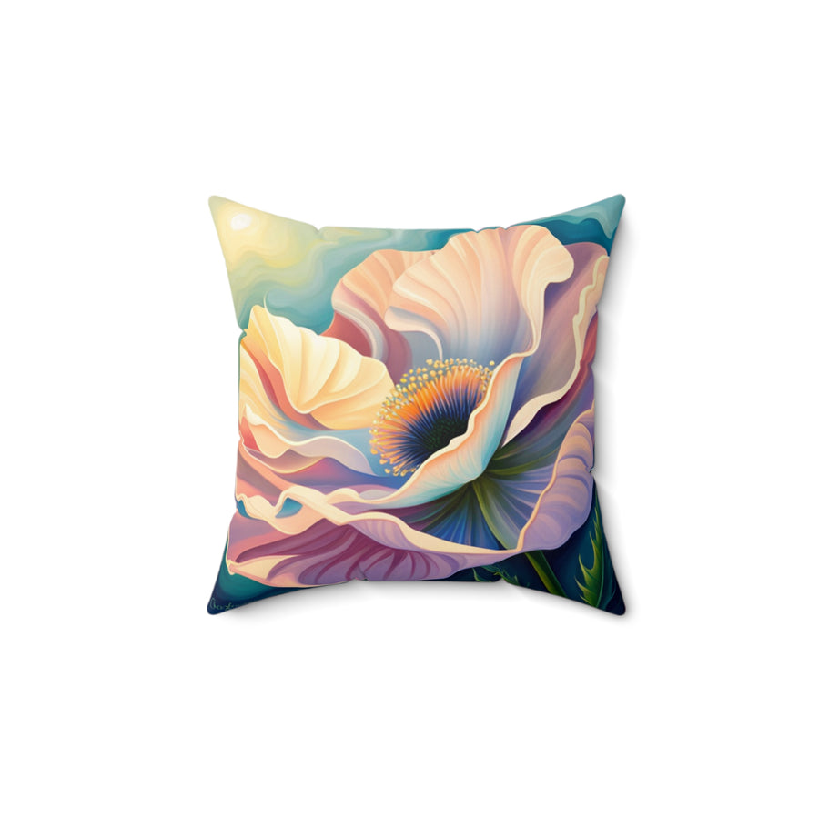 Poppy Painting Spun Polyester Square Pillow