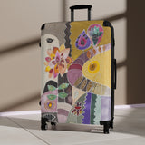 Suitcase Abstract Folk Art