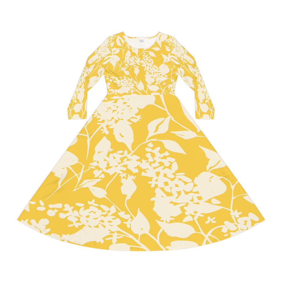 Women's Long Sleeve Dance Dress Art Design