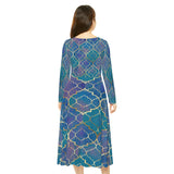 Women's Long Sleeve Dance Dress Custom Art Design