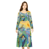 Women's Long Sleeve Dance Dress Graphic Nature Art Design