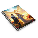 Spiral Notebook - Ruled Line  Lovers with Guardian Angel