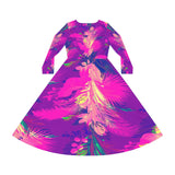 Women's Long Sleeve Dance Dress Custom Art Design