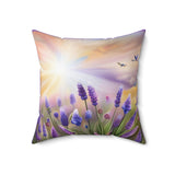 Lavender Flowers Fantasy Painting Pillows in 4 Sizes