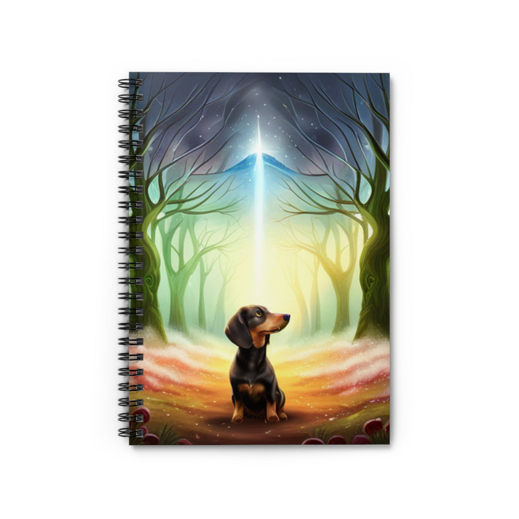 Spiral Notebook - Ruled Line A Dachshund Waiting For Snowfall