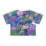 Women's Crop Tee Flower Design