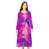 Women's Long Sleeve Dance Dress Custom Art Design