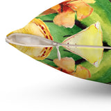 Watercolor Flowers Spun Polyester Square Pillow