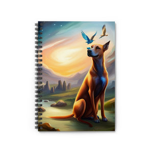 Spiral Notebook - Ruled Line A Rhodesian Ridgeback Dreaming