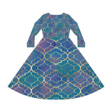 Women's Long Sleeve Dance Dress Custom Art Design
