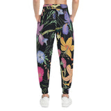 Athletic Joggers, Colorful Streetwear, Urban Chic, Flowers, Custom Design