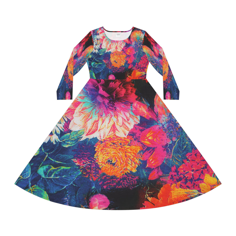 Women's Long Sleeve Dance Dress (AOP)