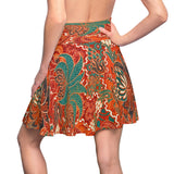 Women's Skater Skirt Tropical Sunset Custom Art Design