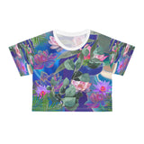 Women's Crop Tee Flower Design