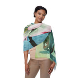 Light Fashion Scarf, Lotus Flower, Custom Print Design
