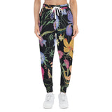 Athletic Joggers, Colorful Streetwear, Urban Chic, Flowers, Custom Design